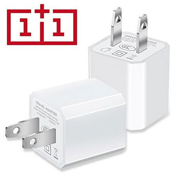 Charger, 5V 1A Certified Universal USB AC Adapter Charger Portable Travel High-Speed 1.0A Port Power Output Mini USB Wall Charger Cube for Apple iPhone Samsung HTC Android LG iPod Nokia (White) 2-PACK