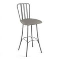 thumbnail image 2 of Home Square 2-Piece 26.75" Swivel Counter Stool Set in Taupe Gray/Glossy Gray, 2 of 4