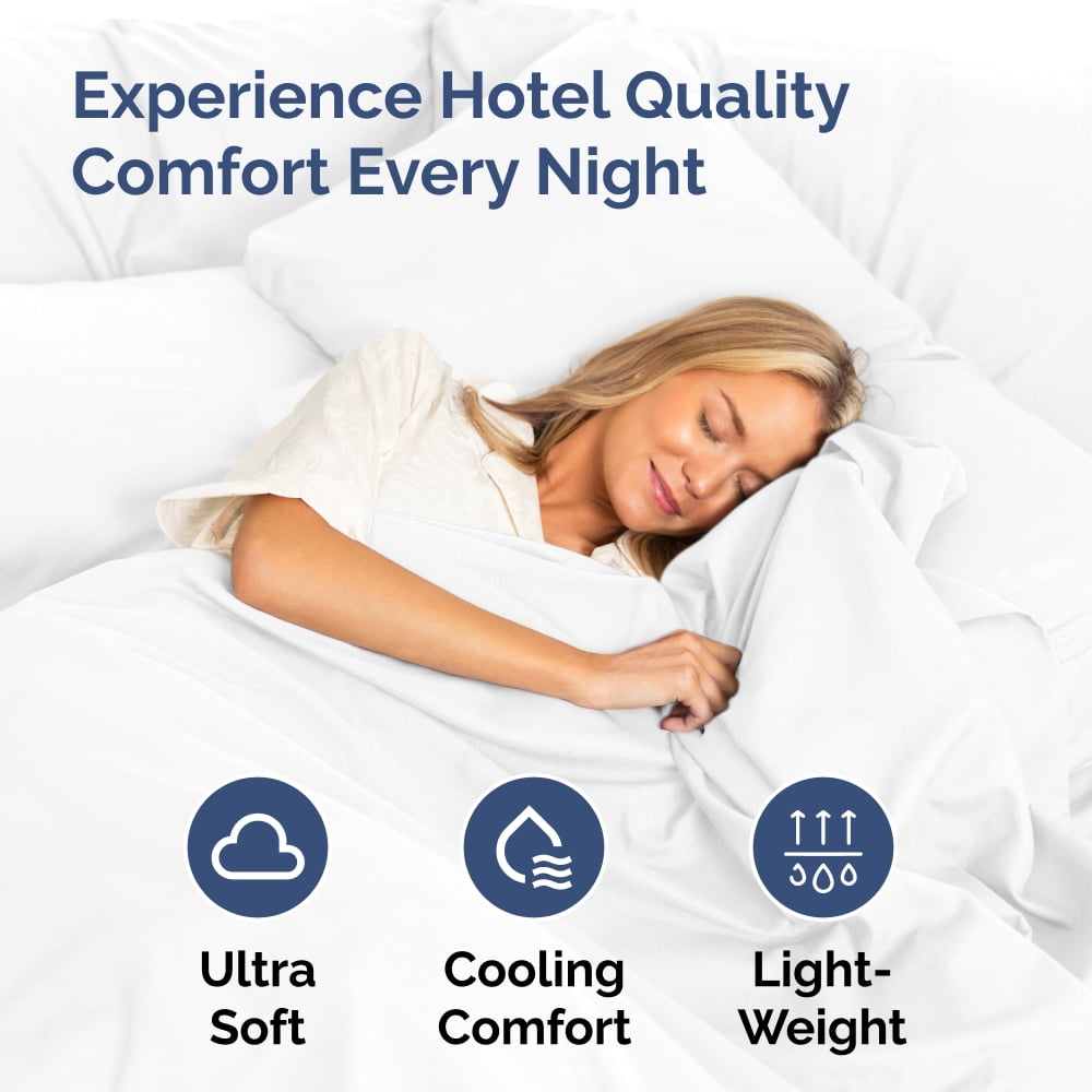 CGK Linens Extra Soft Pillowcases Set of 4 - Queen / Standard Size Hotel Luxury Breathable & Cozy 4-Piece Pillow Covers, White