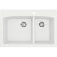 thumbnail image 4 of Karran Usa Qt-711 Quartz Qt 33" Drop In Double Basin Quartz Composite Kitchen Sink - Beige, 4 of 7