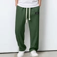 thumbnail image 2 of Mens Casual Joggers Pants Cotton Drawstring Chino Hiking Pants Outdoor Sweatpants with Pockets Joggers Sweatpants ,L-Dark Green, 2 of 6