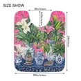 thumbnail image 5 of Yayeee Bath Rugs for Bathroom Floor Set of 2 Non Slip Fluffy Soft Absorbent Mat, White Vibrant Flowers, 5 of 7