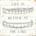 thumbnail image 2 of Brissonnet, Daphne 20x20 Gold Ornate Wood Framed with Double Matting Museum Art Print Titled - Lake Sketches V, 2 of 4