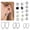 silver, variant on 8 Pairs Surgical Steel Earrings for Sensitive Ears Hypoallergenic 20G Stainless Steel Stud Hoop Earrings for Women Men Small Opal Ball CZ Surgical Steel Flat Back Earrings
