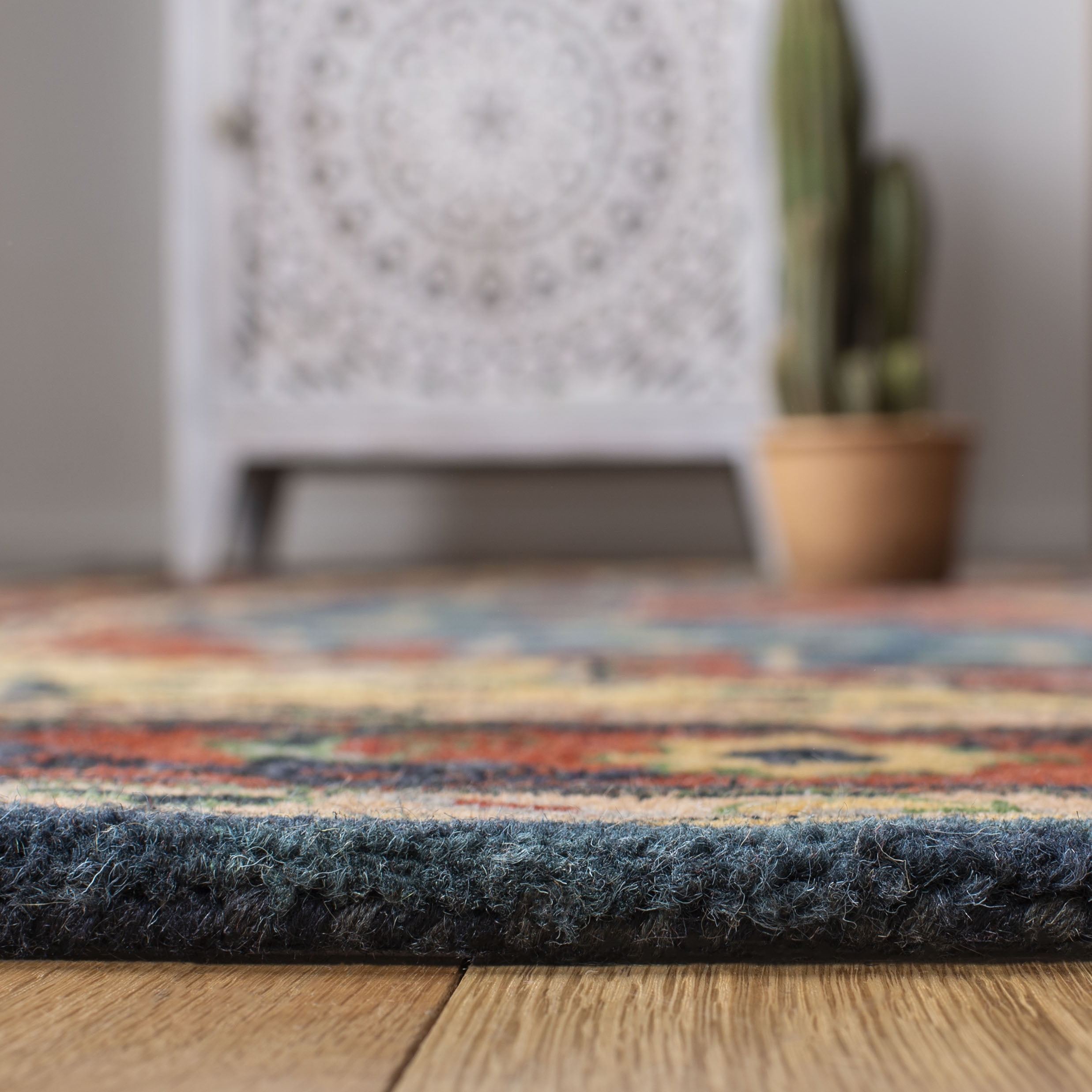 Safavieh Heritage Billy Oriental Area Rug, Blue/Red, 6' x 6' Square