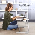 thumbnail image 6 of Adjustable TV Tray Table - 6 Height & 3 Tilt Angle Settings | Multifunctional Foldable Tray Table for Eating Laptop Dinner or Bed Use | Easy to Assemble & Store | Portable Desk, 6 of 8