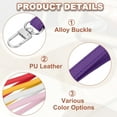 thumbnail image 3 of Uxcell Leather Wristlet Strap, PU Leather Keychain for Women Wallet Clutch Phone Car Key Purple, 3 of 7
