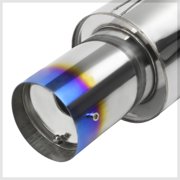 DNA Motoring For 92-95 Honda Civic Hatchback 3DR EG Performance Catback Exhaust 4.5 Titanium Style Muffler Tip