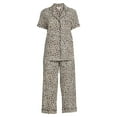 thumbnail image 3 of Secret Treasures Women's Plus Traditional Short Sleeve Notch Collar Pajamas Set, 3 of 6