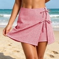 thumbnail image 2 of BUIGTTKLOP Skorts for Womens High Waisted A-Line Wrap Mini Skirt with Shorts Side Tie Plaid Skorts Summer Outfits 2026, 2 of 8
