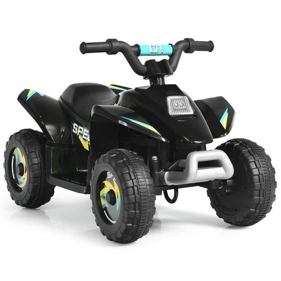 Resenkos 6V Kids Ride on Electric ATV, Ride Car with 4 Wheels, Ride-on Toy for Toddlers 1-3 Boys & Girls, Black