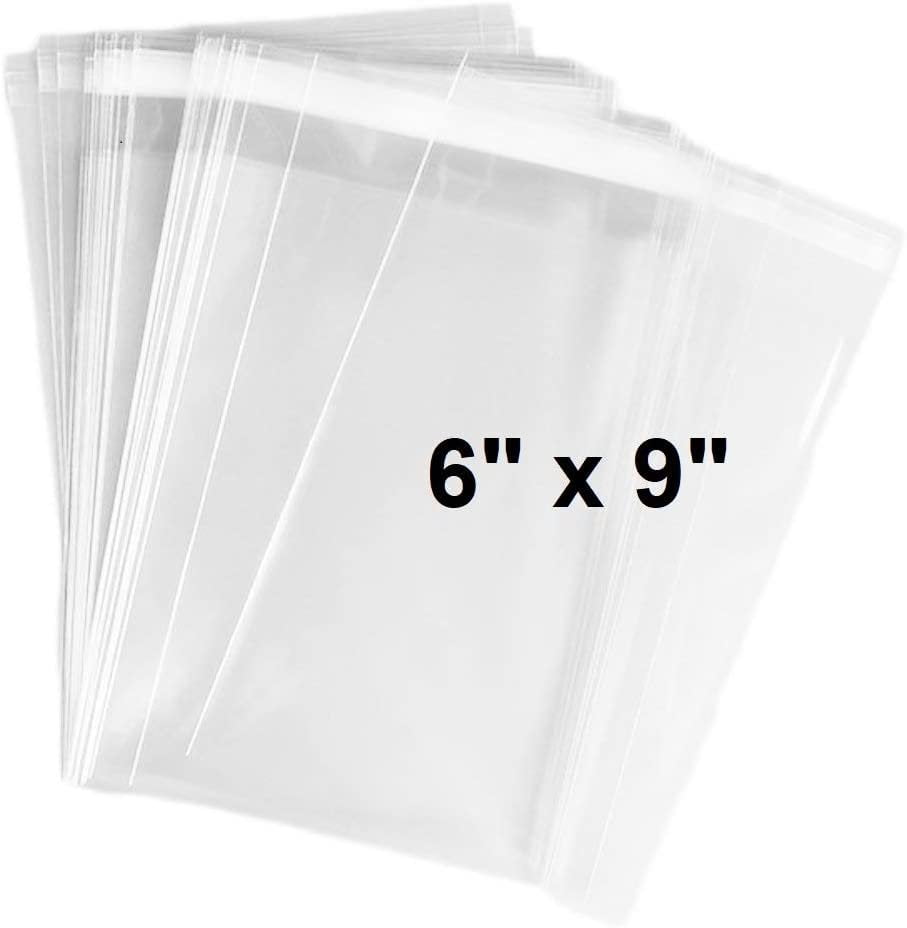 100Pcs Clear OPP Bag Self Adhesive Peel Seal Card Display Bags Hang Hole Storage 