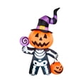 thumbnail image 3 of Inflable De Halloween La Merced Esqueleto Calabaza Plástico Resistente Iluminación Led, 3 of 6