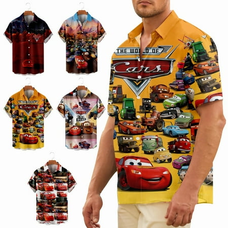 

Family Matching Short Sleeve Button Down Shirts Comfortable Polyester Clothing Apparel for Men Women