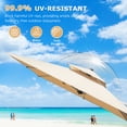 thumbnail image 5 of 9'X9' Adjustment Square Cantilever Umbrella with Center Pole, 360° Rotation Patio Umbrella with Sun Protection, 2-Tier Aluminum Offset Outdoor Umbrella for Backyard, Pool, Beige, 5 of 9
