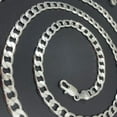 thumbnail image 4 of Men's 925 Sterling Silver Necklace 2/4/6/8/10/12MM 40-75cm Face Chain Necklace Lobster Clasp Men Women Engagement Jewelry Gifts, 4 of 5