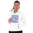 thumbnail image 4 of Vaporwave Shuttle NASA Worm Logo Hoodie Sweatshirt Women Men Brisco Brands M, 4 of 6