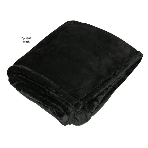 Oversize Tahoe Microfleece Throw-Black