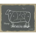 thumbnail image 2 of Babbitt, Gwendolyn 18x15 Gold Ornate Wood Framed with Double Matting Museum Art Print Titled - Sheep on Burlap, 2 of 4