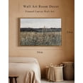 thumbnail image 2 of Framed Canvas Wall Art, Landscape Art, Meadow with Flowers, Modern Farmhouse Decor, Cottagecore Bedroom Bathroom Office Decor, 2 of 6