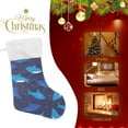 thumbnail image 4 of SKYSONIC Blue Swiming Shark Christmas Stockings Personalized Large Christmas Stocking Cute Snowflake Stockings 18 Inch Xmas Stocking for Xmas Decorations and Holiday Family Party Decor Xmas Gifts 2PCS, 4 of 7