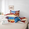 thumbnail image 5 of Feelyou Cartoon Santa Claus Bedding Comforter Set 7pcs, Winter Rustic Cabin Queen Bedding Sets, Merry Christmas Reversible Queen Sheet Sets, Super Cozy Room Decor, 5 of 7