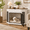 White, variant on Euqvunn Corner Dog Crate Furniture with Drawer Storage, 44.6 Inch Mid Century End Table Kennel for Small Dogs, Space Saving Indoor Cage Cabinet, Fluted Door, Natural Walnut