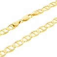 thumbnail image 5 of Nuragold 10k Real Yellow Gold Solid Mariner 7.5mm Chain Anchor Link Bracelet (7.5"-9") Italian Jewelry for Men, 5 of 9