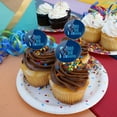 thumbnail image 4 of Farscape Zotoh Zhaan Bald Blue Beautiful Cupcake Picks Toppers Decoration Set of 6, 4 of 7