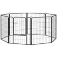 thumbnail image 1 of CoSoTower 31.5" Dog Playpen Indoor Outdoor, Portable Foldable 8 Panels Pet Playpen with Door & Strap for Medium Dogs, 1 of 7