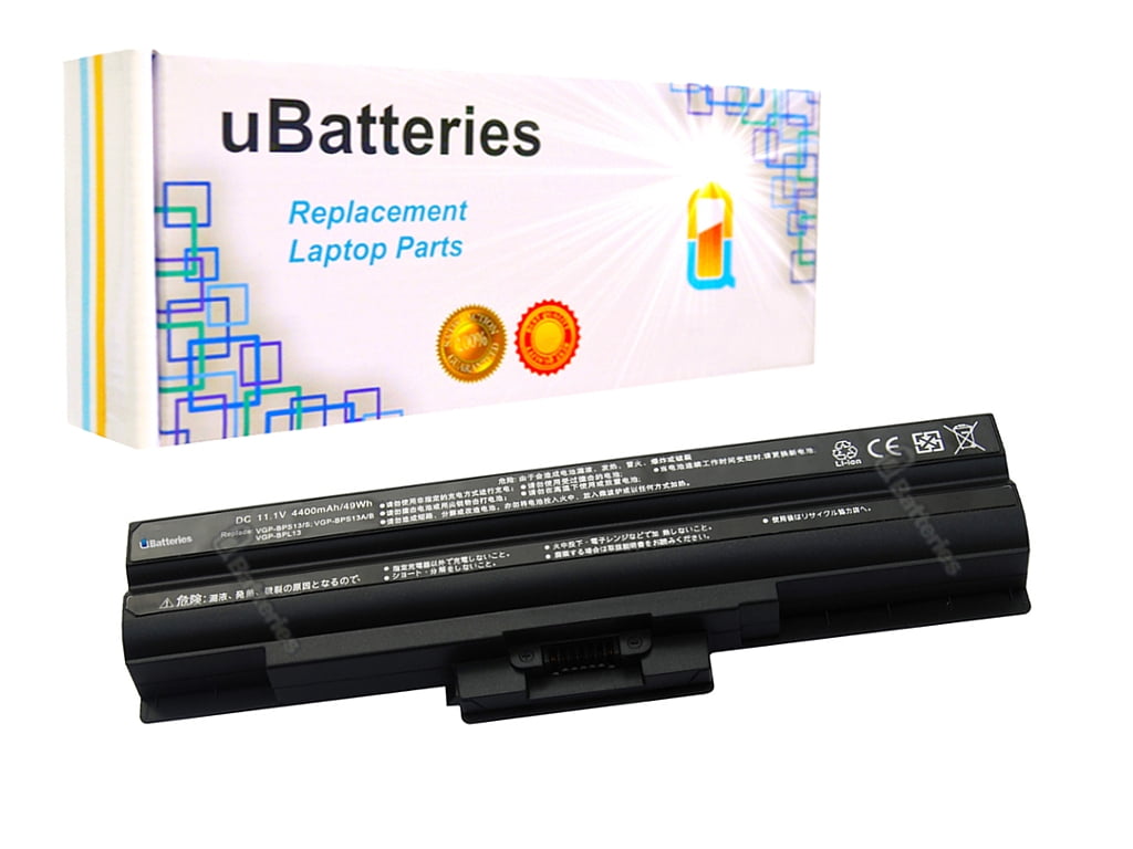 UBatteries Laptop Battery Sony VAIO VPC-CW VGN-NS VGN-NW VGN-SR VPC-B -  4400mAh, Black - Walmart.com