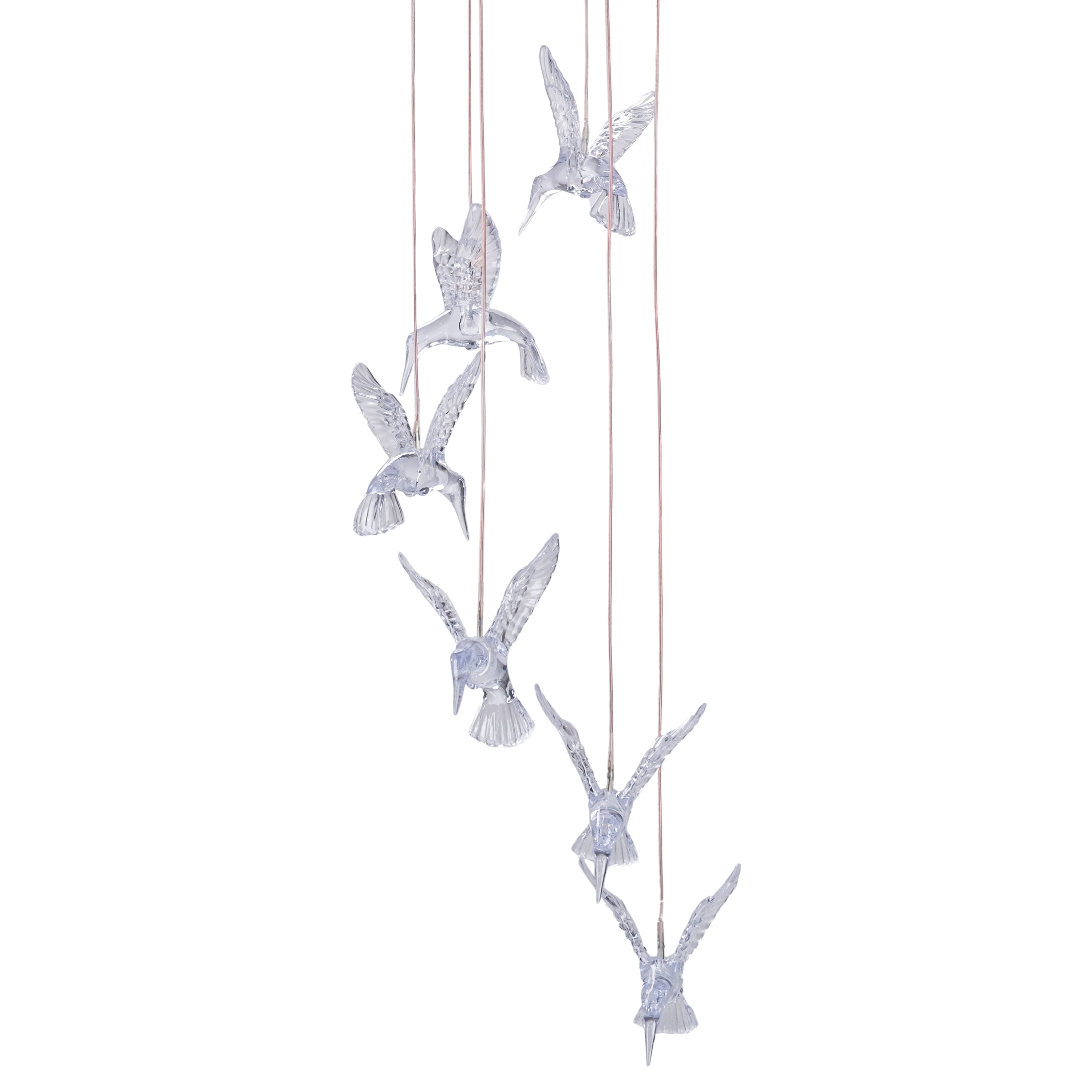 Mainstays Outdoor 30"H Solar Hummingbird Plastic Mobile Chime