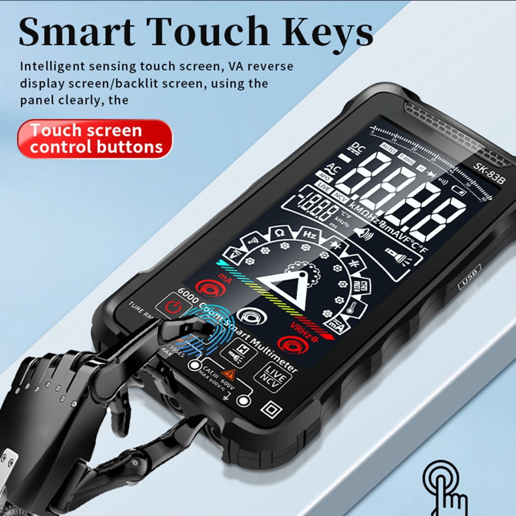 Intelligent Digital Multimeter Touchscreens High Precisions Digital Multimeter for Home