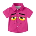 thumbnail image 3 of Amidoa Crewneck Boys Short Sleeve Graphic T-Shirts Casual Summer Cute&nbsp; Tee for Kids Hot Pink,10 Years, 3 of 8
