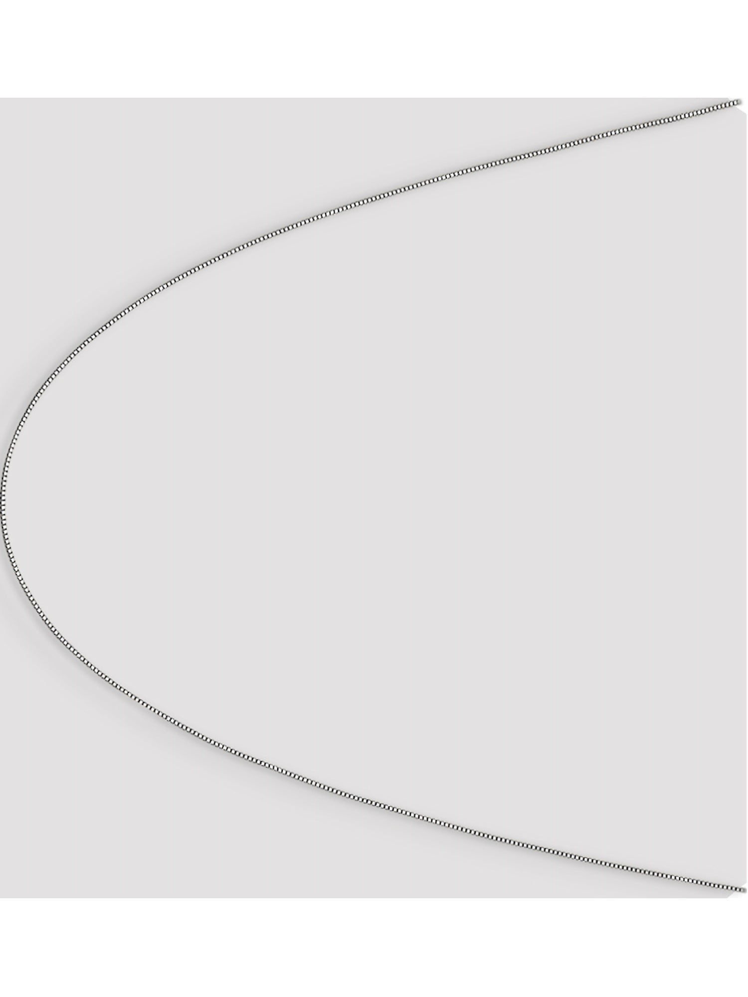 14K White Neckalce 0.7MM 18 INCH Long 14k White Gold 0.70mm Box Chain W//lobster Catch