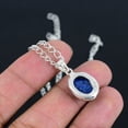 thumbnail image 2 of Lapis Lazuli S-Lock Pendant – Handcrafted 925 Sterling Silver, Fine Polished, Modern Chain, Wedding & Bridal Gift, 2 of 2