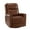 Brown, variant on Genuine Leather Swivel Recliner, Manual Glider Rocker Recliner Chair with Adjustable Backrest Footrest for Living Room Bedroom Sage