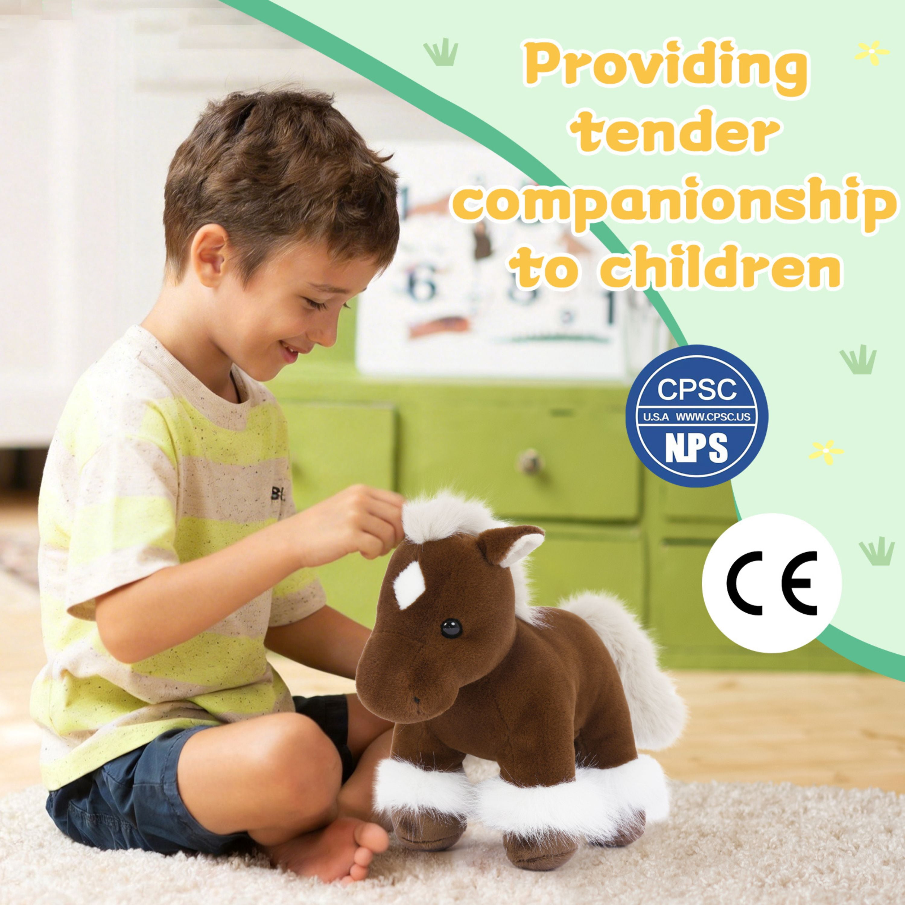 Tezituor 4Pcs Horse Stuffed Animal Bulk Stuffed Animal Horse Plush Toy