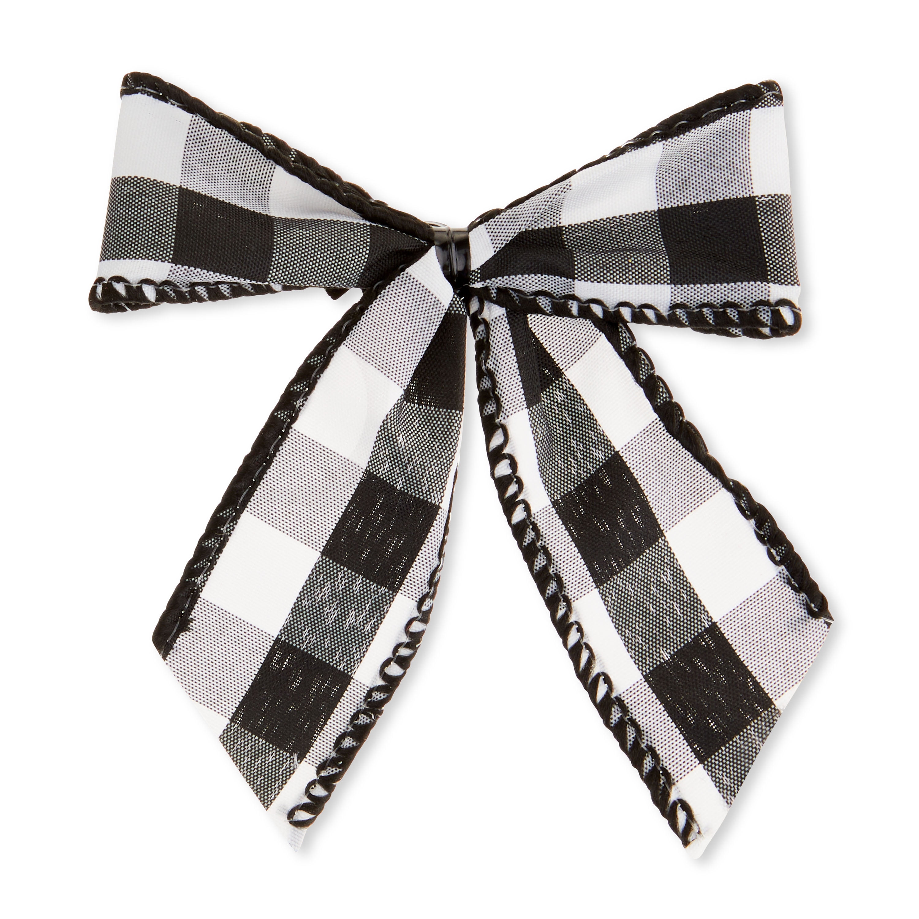 White & Black Buffalo Plaid Mini Bows, 6 Count, by Holiday Time