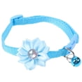 thumbnail image 1 of Flower Pet Collar Adjustable Rhinestone Cute Kitten Collar Bell Dog Collar, 1 of 10