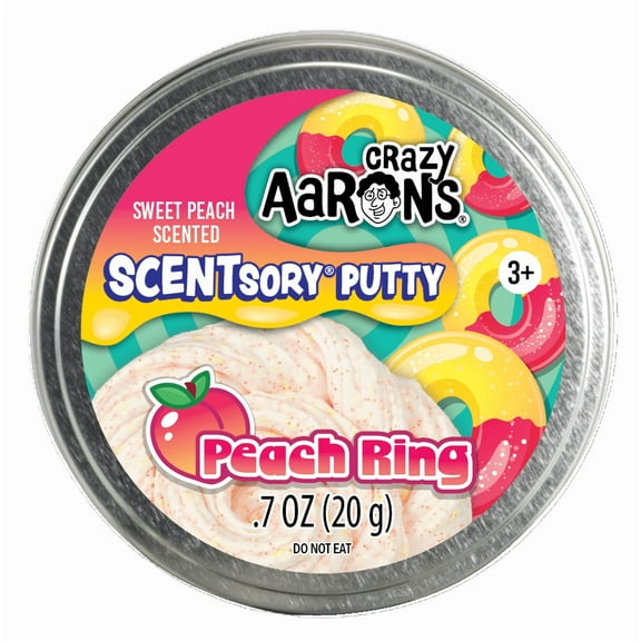 Crazy Aaron’s SCENTsory Putty, Peach Ring, Orange, Ages 3 and Up