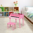 thumbnail image 4 of Costway 30-Key Classic Baby Grand Piano Toddler Toy Wood w/ Bench & Music Rack Pink, 4 of 11
