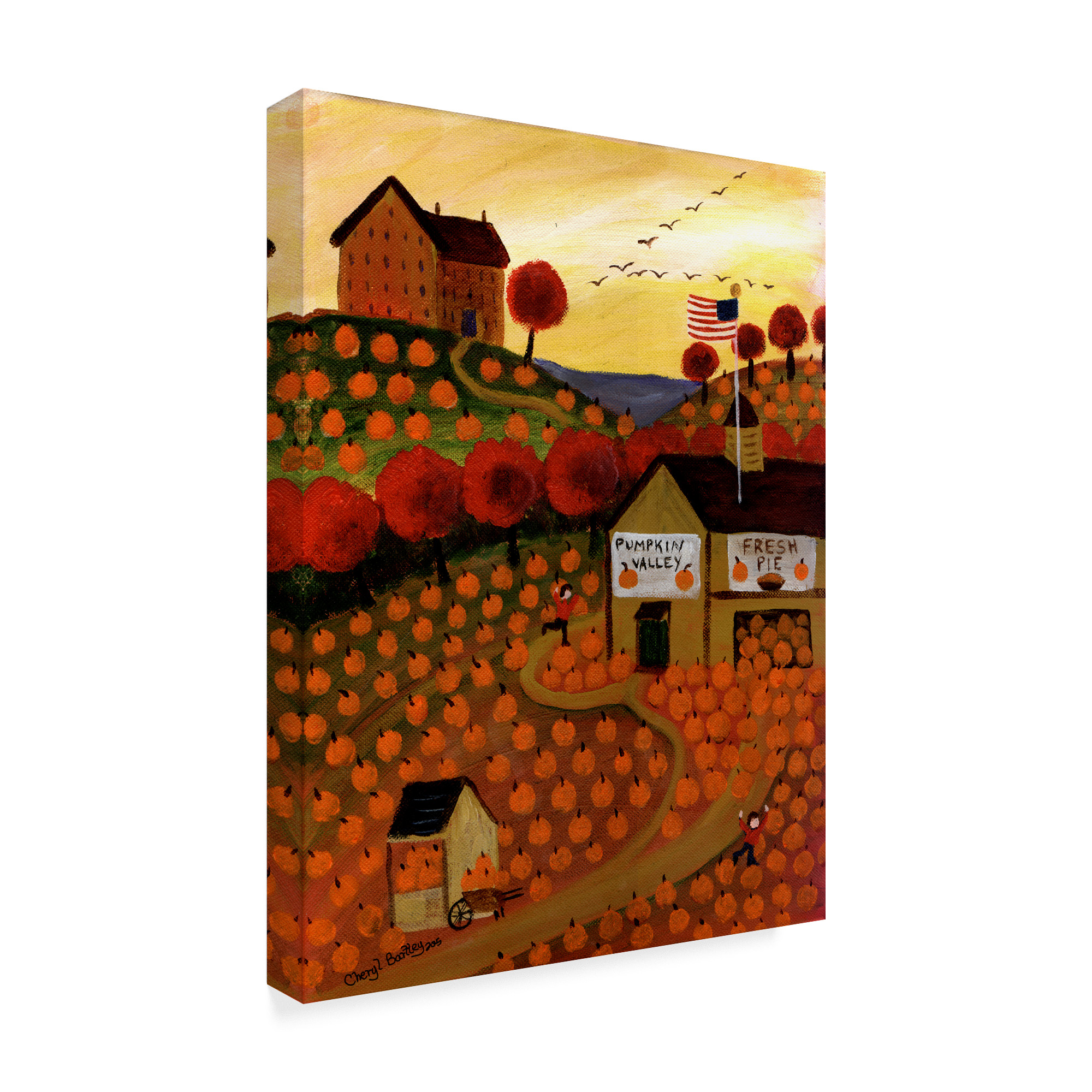 Trademark Fine Art 'Pumpkin Valley' Canvas Art by Cheryl Bartley