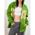 thumbnail image 4 of Men Women Zip Hoodies Letter Print Long Sleeve Oversized Sweatshirts, 4 of 9