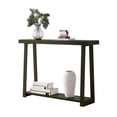 thumbnail image 3 of Kings Brand Furniture Emma Wood Console Sofa Table with Storage Shelf for Entryway, Hallway, Behind The Couch, Living Room, Foyer, Bedroom (Caviar, 44 inches), 3 of 6