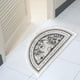 thumbnail image 4 of Moyic Alfombra de decoración interior elegante y versátil, puerta de cocina, dormitorio, azul Kits de decoración para fiestas Semicírculo de flores 40x60cm, 4 of 6
