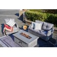 thumbnail image 4 of 5-Piece Patio Conversation Set PE Rattan Wicker 4-Seater Furniture Sofa Set with Gas Fire Pit Table - Gray, 4 of 9