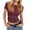 #003-Deep Red, variant on Xyxonk Womens Crop Tops Stretchy Ribbed Short Sleeve T Shirt Basic Boat Neck Double Lined Summer T Shirt Tops Green L