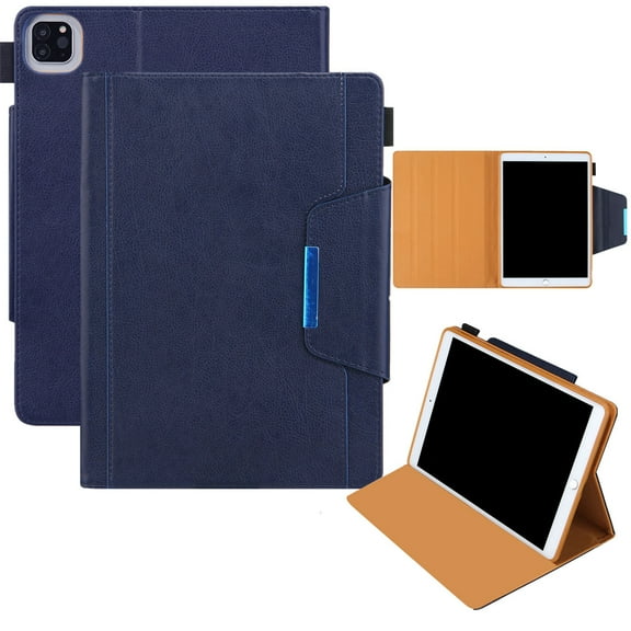 Dteck Smart Case for Apple iPad Air 4th Generation 10.9" (2020),Magnetic PU Leather Card Holder Wallet Folio iPad Pro 11" 2020/2018 Case Kickstand Automatic wake/sleep Cover,Darkblue