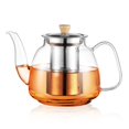 thumbnail image 1 of CNGLASS 1100ml Glass Teapot with Infuser,Clear Glass Tea Kettle with Removable Stainless Steel Strainer,Stovetop Safe Glass Teapot for Blooming and L, 1 of 7